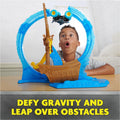 Monster Jam, Megalodon Loop of Doom Stunt Playset with Exclusive 1:64 Scale Die-Cast Monster Truck for Kids Toys for Boys Ages 3 4 5 6 and Up