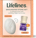Lifelines Scent-Infused Grounding Stones, 2-Pack, Flow Pack - Portable Fidgets for Adults with Essential Oil Blend & Diffusion Stones for Sensory