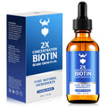 Beard Growth Oil - 2X Concentration Biotin Beard Oil for Men (2 Oz) - Natural Mens Beard Oil with Argan Oil, Jojoba Oil and Vitamin, Beard Growth