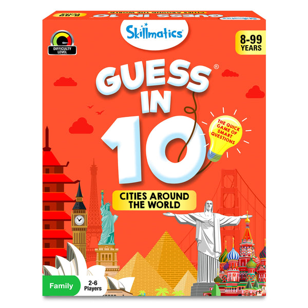 Skillmatics Guess in 10 Cities around the World, Educational Travel Toys for Boys, Girls, and Kids Who Love Card Games, Board Games, Geography and
