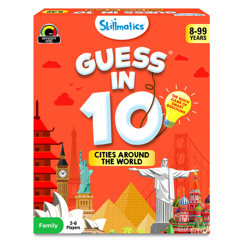 Skillmatics Guess in 10 Cities around the World, Educational Travel Toys for Boys, Girls, and Kids Who Love Card Games, Board Games, Geography and