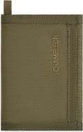 Chameleon Trifold Men Nylon Wallet - Military Tactical Mens Wallets- ID Card Holder - Canvas Thin Front Pocket Travel Wallet -Coin Zipper Pocket OLIVE