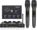 Sound Town 16 Channels Wireless Microphone Karaoke Mixer System W/ 2 Wireless Mics, HD ARC, Optical (Toslink), AUX, Supports Smart TV, Media Box,