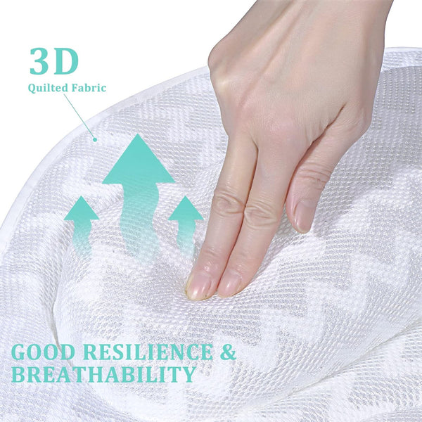 Bath Pillow, Tub Pillow for Bathtub with Strong Non-Slip Suction Cups and Comfortabl 3D Airmesh Bath Pillow for Women &Manâ¦