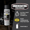 Rust-Oleum 248656 Professional Grade Rubberized Undercoating Spray, 15 Oz, Black