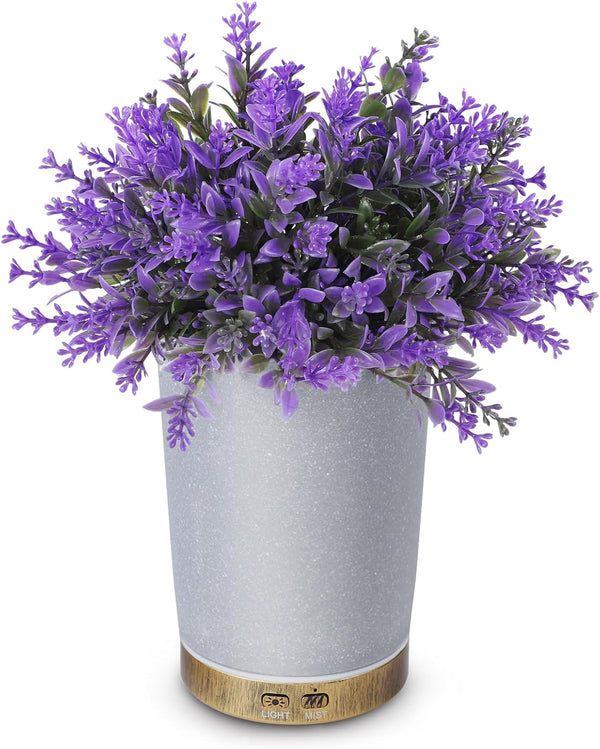 Essential Oil Diffusers, 150Ml Aromatherapy Diffuser, Lavender Plant Potted Cold Mist Humidifier, Ultrasonic Diffuser for Home Office, Super Quiet