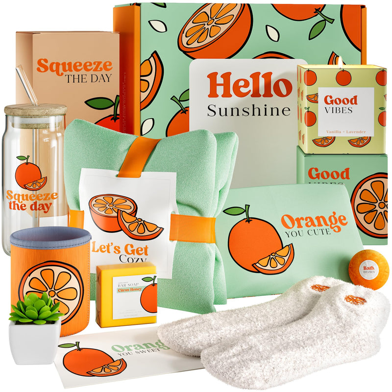 The Love Crate Co 10Pc Sunflower Gift, Spa Set | for Women, Get Well Soon Basket, You Are My Sunshine Care Package
