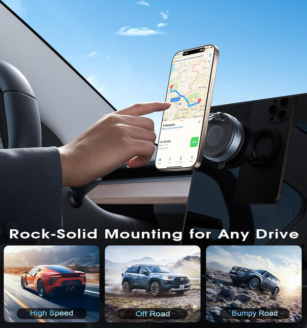 2026 Upgraded Vacuum Magnetic Car Phone Holder 360Â° Reinforced 96LBS Ultra Suction Cup Phone Mount for Magsafe Cell Phone Holders for Your