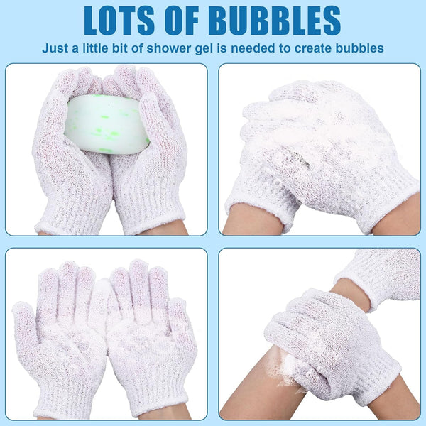 60Pcs Exfoliating Gloves Bulk, Scrub Gloves Exfoliating Body Scrubber Glove Exfoliator for Body Scrub Mitt, Bath Gloves for Shower Exfoliating