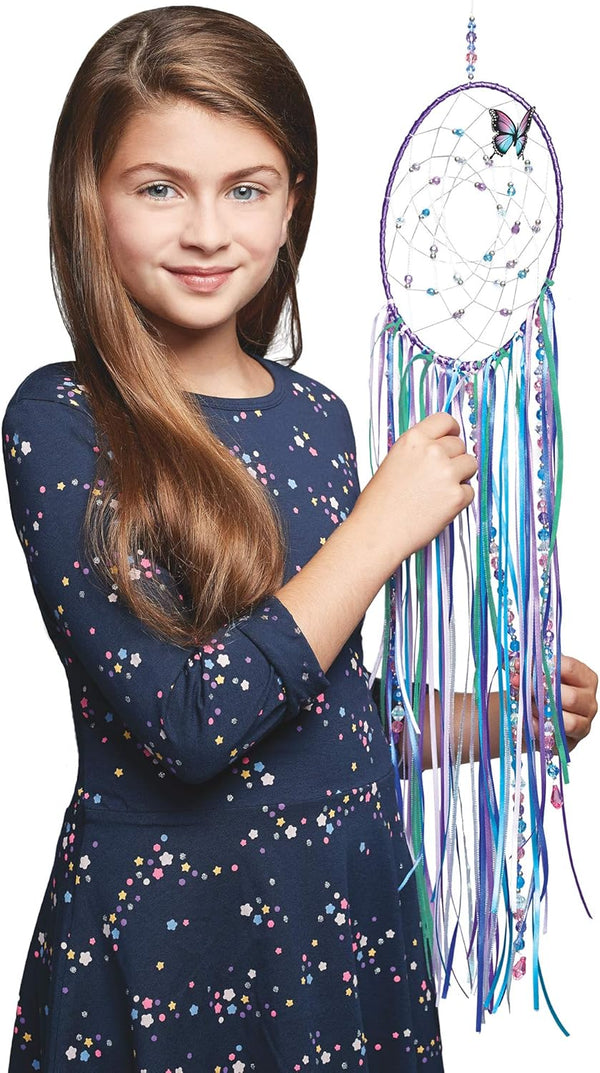 Make It Real: DIY Dreamcatcher - Purple Pink Blue Butterfly, 175 Piece All-In-One DIY Kit, Tweens & Girls, Bedroom DÃ©cor, Arts & Crafts, Make a