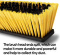 Yocada 18 Inch Push Broom Heavy-Duty Outdoor Commercial Broom Brush Stiff Bristles for Cleaning Patio Garage Deck Concrete Wood Stone Tile Floor
