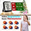 Antonki Room Thermometer Small Hygrometer Indoor Humidity Monitor Sensor, Digital Temperature and Humidity Meter Gauge for Home, Baby Nursery,