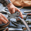 UNCO- Leather Hole Punch Tool, 6 Different Hole Sizes (5/64", 3/32", 7/64", 1/8", 5/32", 3/16"), Durable Hole Punch for Watch Bands, Straps, Dog
