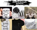 Black Paint Pens, 6 Pack 0.7Mm Acrylic Black Permanent Marker ,White Paint Pens for Rock Painting, Stone,Wood, Plastic, Ceramic, Glass, Metal