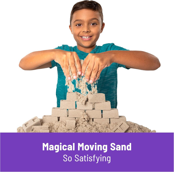 Kinetic Sand, Construction Site Folding Sandbox with 2Lbs Play Sand & Toy Truck, Sensory Toys for Kids Ages 3 and Up