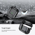 RFUNGUANGO for Airpods Pro 2Nd Gen Protective Case with Cleaning Kit, Military Hard Case with Lock for Airpod Gen 2 Charging Case 2023, 2022, Black