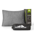 Small Shredded Memory Foam Pillow, Camping Pillow Travel Pillow - Compressible Medium Firm, Breathable Cover, Ideal Backpacking Hiking, Airplane