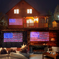 HYH American Flag Lights with 420 Super Bright Leds Waterproof Led Flag Net Light of the United States for Memorial Day,Yard,Garden
