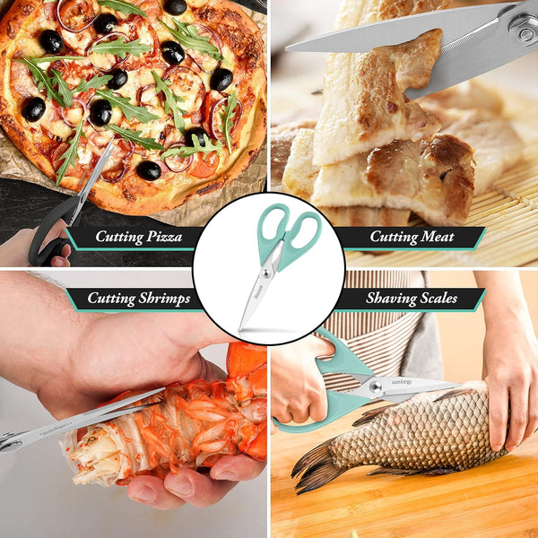 Kitchen Shears, Ibayam Kitchen Scissors All Purpose Heavy Duty Meat Poultry Shears, Dishwasher Safe Food Cooking Stainless Steel Utility Scissors,