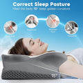 Cervical Neck Pillow, Memory Foam Neck Support Pillows for Sleeping, Shoulder Pillow for Side Sleepers, Back Stomach Sleepers, Certipur-Us
