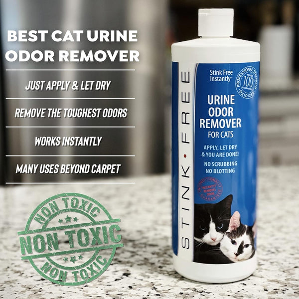 Instantly Urine Odor Remover & Eliminator for Cat Urine - Neutralizer of Cat Pee, Oxidized Based Urine Cleaner Solution for Carpets, Rugs,