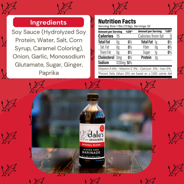 Original Steak Seasoning by Dale'S, Gluten Free, No Cholesterol | Delicious on All Meats, Fish, and Vegetables | (2) 16 Oz Bottle | No Long