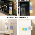 Monitor Memo Board 2Pcs - Flexible Clear PET Computer Screen Sticky Note Holder - Side Panel Message Organizer - Versatile Office Desk Accessories