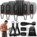 Resistance Bands, Exercise Bands with Handles, Fitness Bands, Workout Bands with Door Anchor and Ankle Straps, for Heavy Resistance Training,