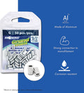 HI-SEAS Grand Slam Aluminum Fishing Line Crimp Sleeves - Bulk 500 Pieces, Durable and Strong Crimps for Monofilament 40Lb Test up to 600Lb Test