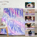Unicorn Glow in the Dark Blanket for Girls/Kids Age 3-12, Soft Fleece Throw - 40"X60
