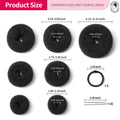 Teenitor Hair Styling Kit: 5 Bands, 20 Bobby Pins, 7 Chignons (2 Small, 2 Medium, 1 Large, 1 Extra-Large), Black
