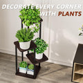 AZERPIAN Plant Stand 4 Tier Indoor Metal Flower Shelf for Multiple Plants Corner Tall Flower Holders for Patio Garden Living Room Balcony Bedroom,
