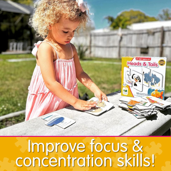 The Learning Journey: My First Match It! - Head and Tails - 15 Self-Correcting Animal Memory Matching Puzzles Games - Educational Activities for