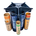 Coin Counter Coin Sorter Tubeï½Creative 5-In-1 Change Sorter Coin Organizerï½Change Counter Machine Coin Rollerï½Coin Bank Holder Coin