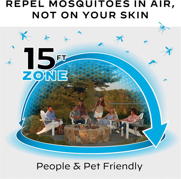 Thermacell Mosquito Repeller Patio Shield; Includes 12-Hour Refill; 15 Foot Zone of Protection; Highly Effective Mosquito Repellent for Patio; Bug