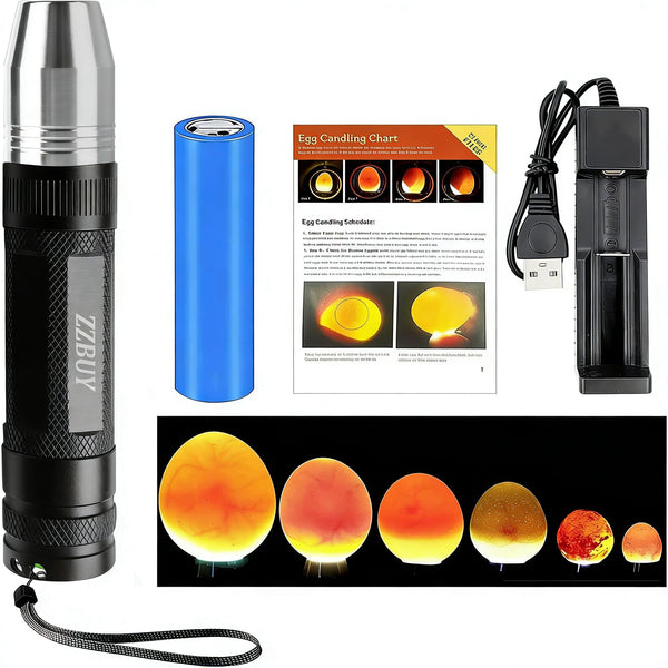 Egg Candler, Egg Incubator Lightã2025 Upgraded Chargerã Egg Candler Candling Checker Light for Chicken Quail Dark Canary Pigeon All Eggs Battery