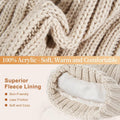 Winter Beanie Hat Scarf Gloves Set for Women, Womens Beanie with Pom Pom Long Scarf Neck Warmer Touchscreen Gloves 3 in 1 Set