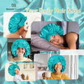 BONNET QUEEN Satin Bonnet Cool Breathable Single Layer Silk Bonnet for Sleeping Women Hair Bonnet Night Sleep Cap Scarf Wrap for Curly Hair with