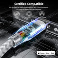 Iphone Charger 3 Pack 10 Ft Apple Mfi Certified Lightning Nylon Braided Cable Fast Charging Cord Compatible with Iphone 13 12 11 Pro Max XR XS X 8
