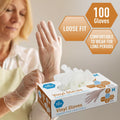 Med PRIDE Vinyl Gloves| Medium Box of 100| 4.3 Mil Thick, Powder-Free, Non-Sterile, Heavy Duty Disposable Gloves| Professional Grade for