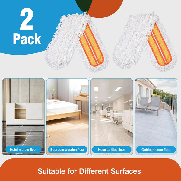 Microfiber Mop Pads 2 Pieces Just Fit CLEANHOME 36" Industrial Dust Mop: B08R3F1Zzm,Yellow