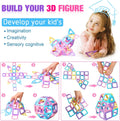 Magnetic Tiles Toys for 3 4 5 6 7 8+ Year Old Boys Girls Upgrade Macaron Castle Blocks Building Set for Toddlers STEM Creativity/Educational Toys