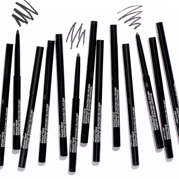 Wet N Wild Mega Last Breakup Proof Retractable Gel Eyeliner - Waterproof 16-Hour Long-Lasting Wear, Cruelty-Free & Vegan - Charcoal