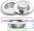 2PCS Kitchen Sink Strainer - Stainless Steel, Large Wide Rim 4.5" Diameter