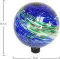 Echo Valley 8149 10-Inch Glow-In-The-Dark Illuminarie Glass Gazing Globe, Earth Swirl