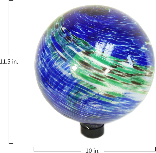 Echo Valley 8149 10-Inch Glow-In-The-Dark Illuminarie Glass Gazing Globe, Earth Swirl