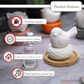 Little Bird Nest, Non-Electric Ceramic Diffusers for Essential Oils and Aromatherapy Fragrance, White Ceramic Diffusers in Car or Bathroom and