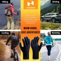 Ultra-Thin Liner Gloves, Touchscreen Weather Warm Knit Winter Glove for Hiking, Running, Driving, Magic Gloves