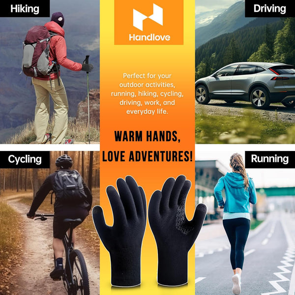 Ultra-Thin Liner Gloves, Touchscreen Weather Warm Knit Winter Glove for Hiking, Running, Driving, Magic Gloves