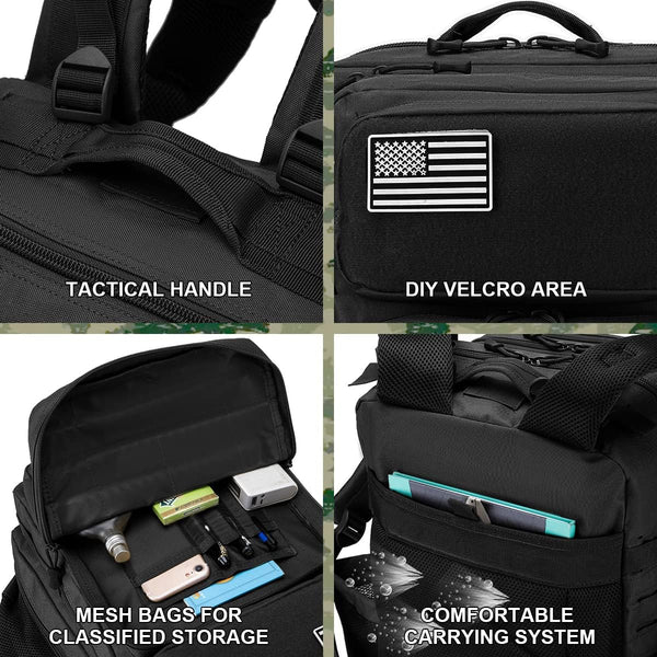 50L Military Tactical Backpack for Men,Water Resistant Day Backpack Molle Army 3 Days Assault Pack Bug Out Bag,Heavy Duty Hiking Treeking Rucksack
